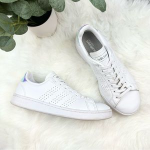 Adidas Advantage Sneaker Womens Holographic White Excellent 9.5